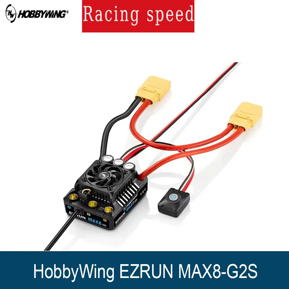 

Hobbywing EZRun MAX8 G2S 160A 3-6S Водонепроницаемый сенсорный бесщеточный ESC 6A BEC Выход для 1/10 1/8 RC Модель автомобиля Багги