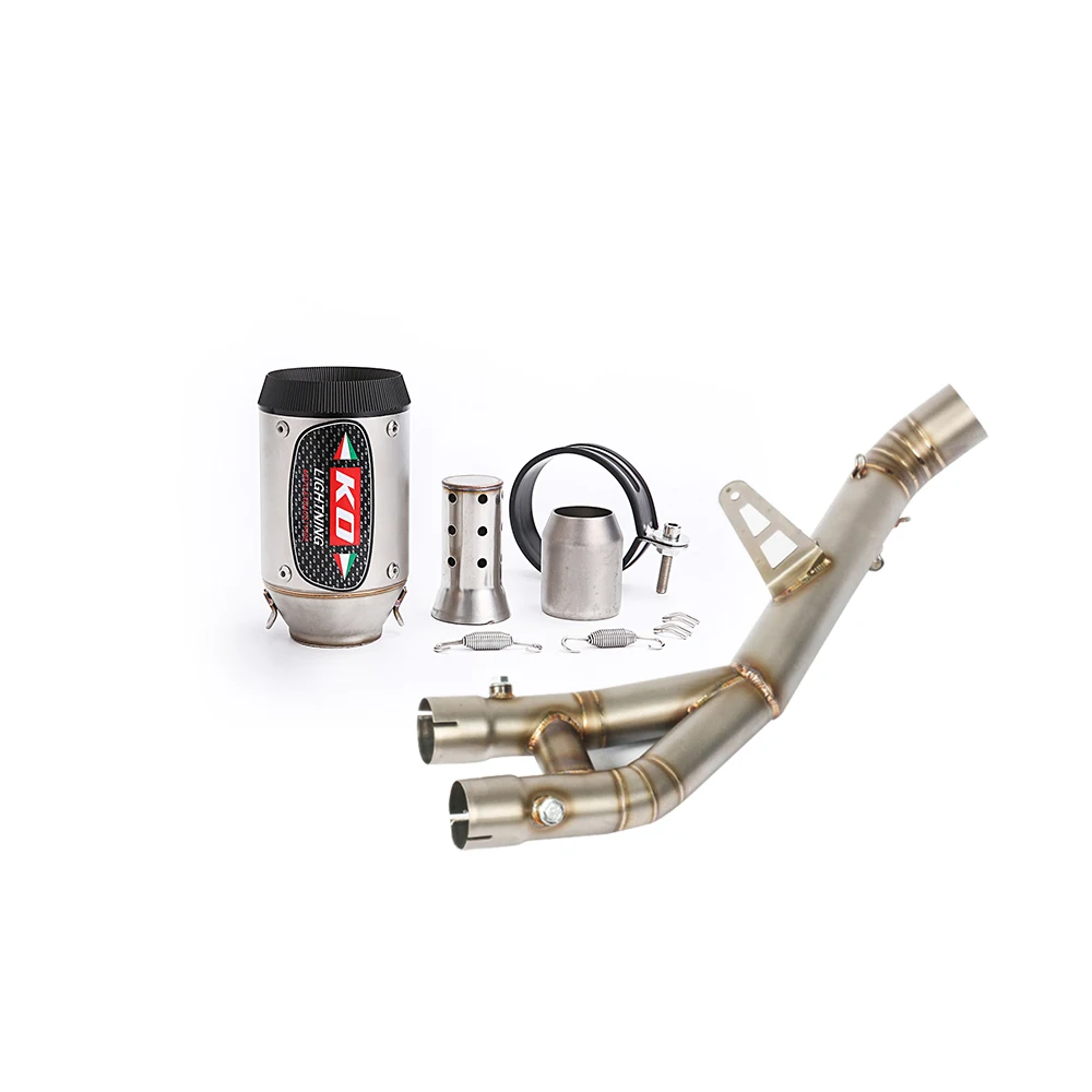 For Yamaha MT10 FZ-10 2015-2021 Motorcycle Exhaust System Stainless Steel Middle Link Pipe Escape Moto Muffler DB Killer