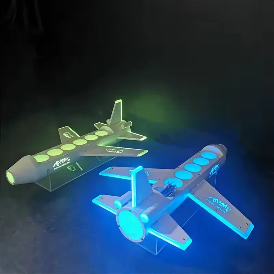 

6 Bottles Airplane Led Bottle Glorifier Wine Bottle Display Rack Champagne Display Bottle Service Presenter For Nightclub Decor