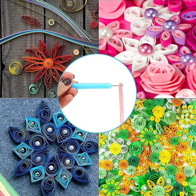 Paper Quilling Tools Slotted Kit Handmade Rolling Curling Quilling Needle Pen For Art Crafting DIY Practical Quilled Tools