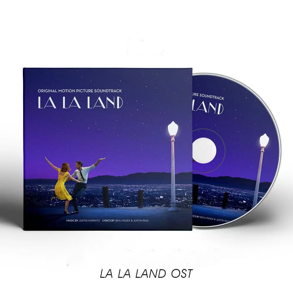 Classic Movie La La Land Justin Hurwitz Music CD Greatest Hits OST Album 2pcs Compact Disc Cosplay Walkman Car Soundtracks Box