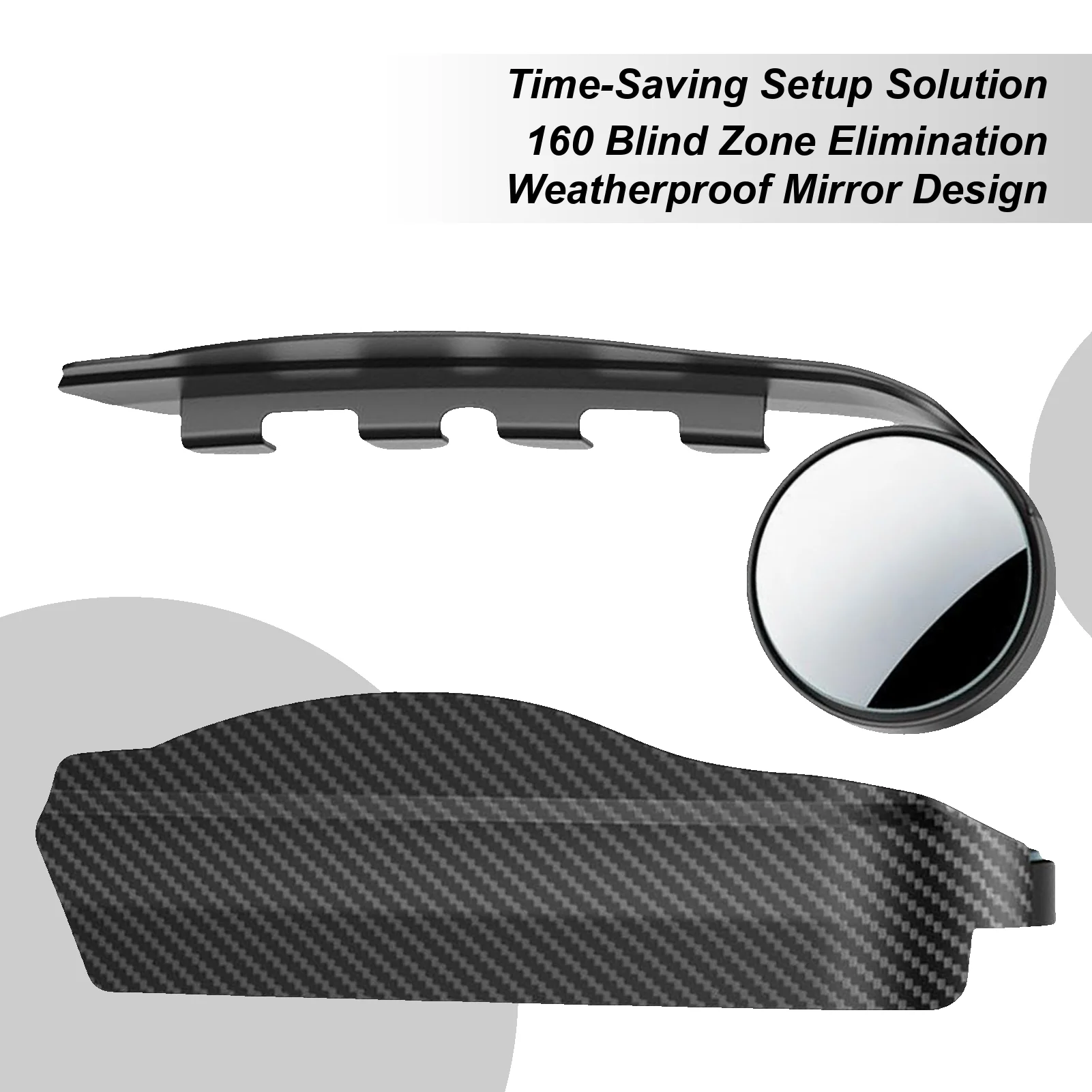 

Car Blind Spot Mirror Vehicle Rearview Accessory 2-in-1 Wide Angle Round Blind Spot Mirror For Commuting Camping Daily Offroad