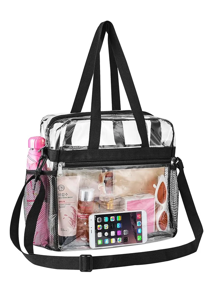 TransparentPVCTote bag, crossbody travel bag, multi-functional shopping bag Luggage bag for stadium concerts