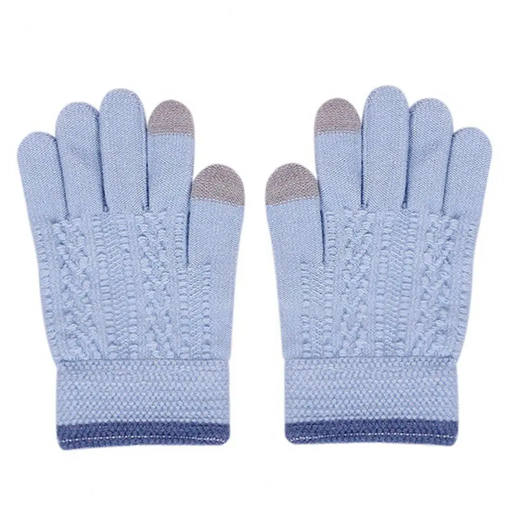 Toddler Thermal Hat Gloves Kids Winter Hat Scarf Gloves Set 3pcs Kids Winter Accessories Set Solid Color Twist Texture Hat Scarf