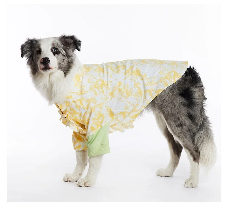 Abbigliamento per cani di grandi dimensioni Camicia estiva per cani di grandi dimensioni Border Collie Vestiti Samoiedo Labrador Husky Golden Retriever Corgi Costume per cani Abiti