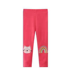 Jumping Meters 2-7T  Girls Leggings Pants Animals Embroidery Rainbow Children's Clothing Skinny Baby Pencil Pants Baby