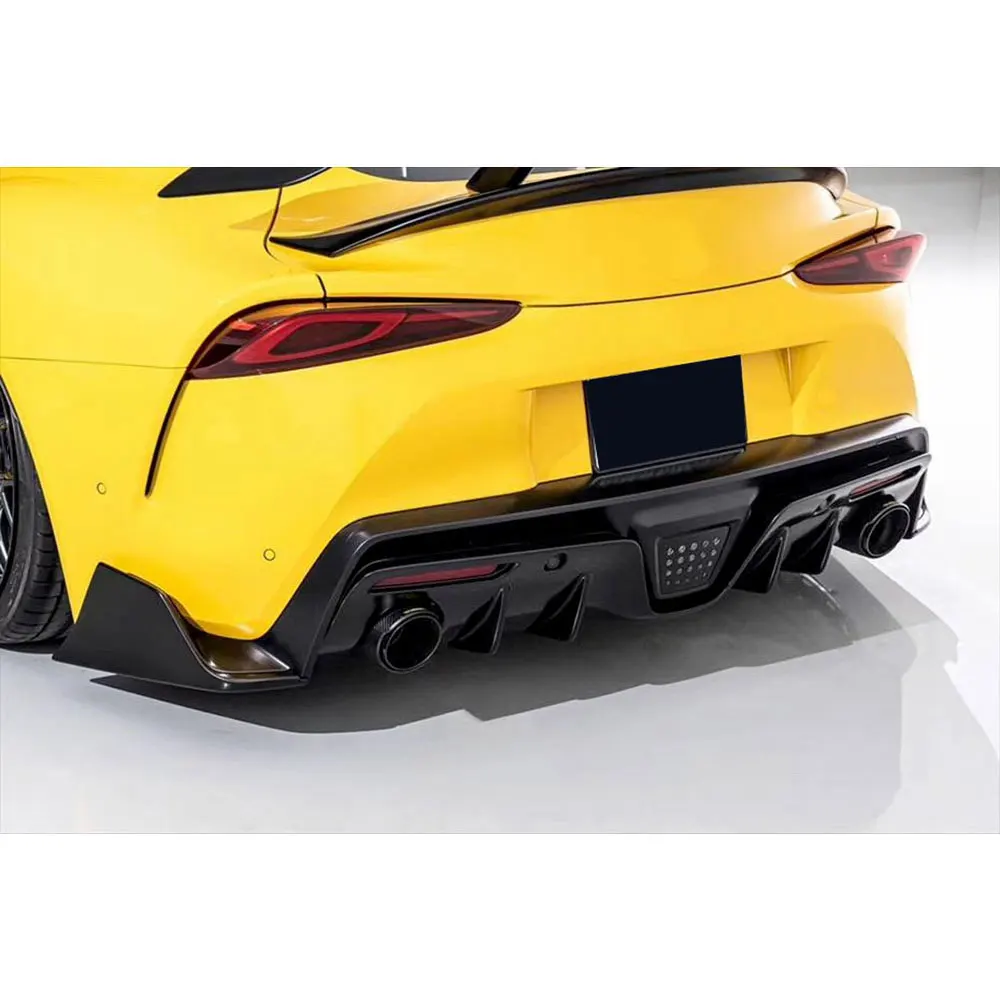 

JMCARCOOL High Quality Carbon Fiber Material Rear Bumper Splitters FRP Black Flaps Apron For Toyota Supra 2019 2020