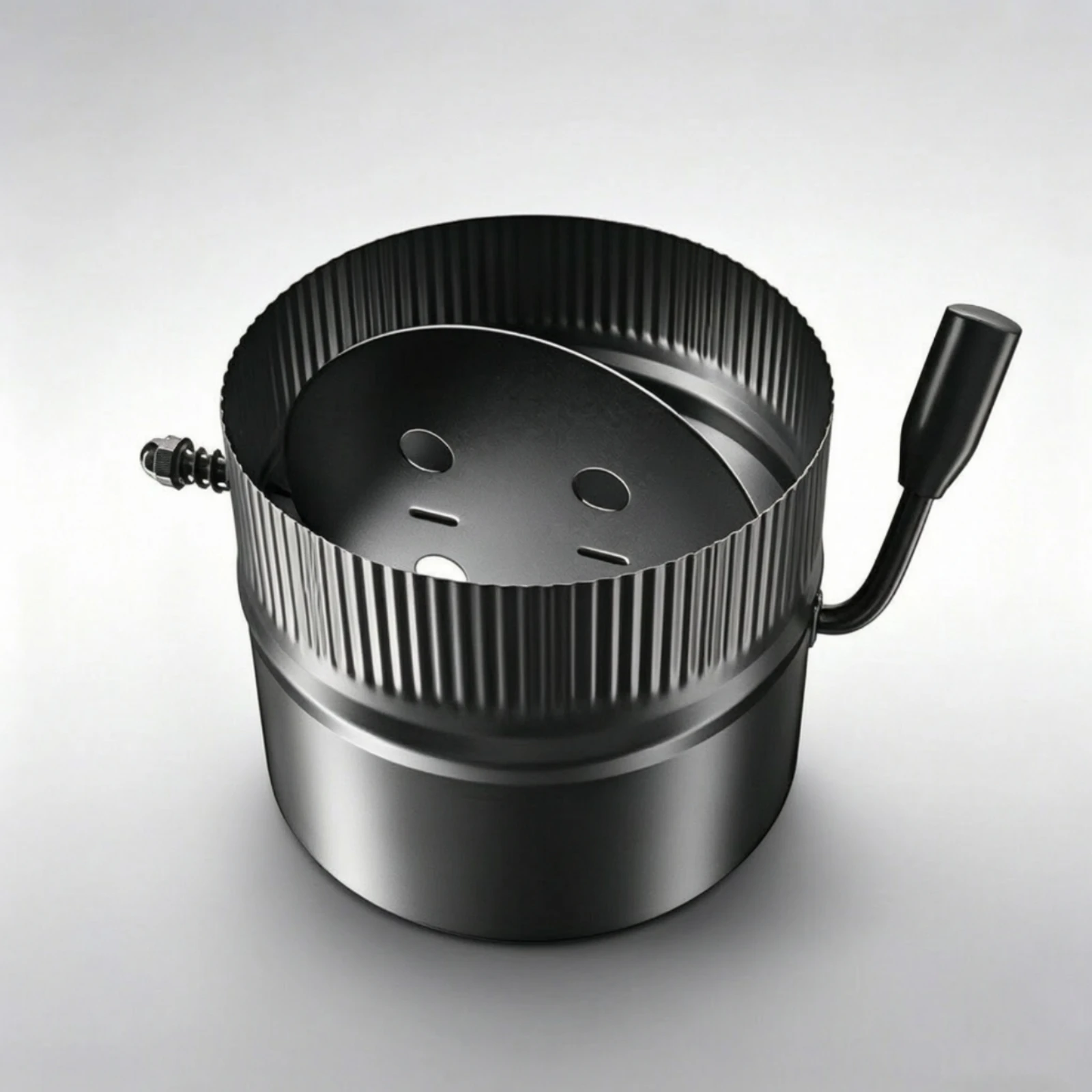 Flue Damper with Side Handle 150 Mm Fireplace Flue Damper Air-Control Valve High-Temperature Resistant Reduced Heat Loss