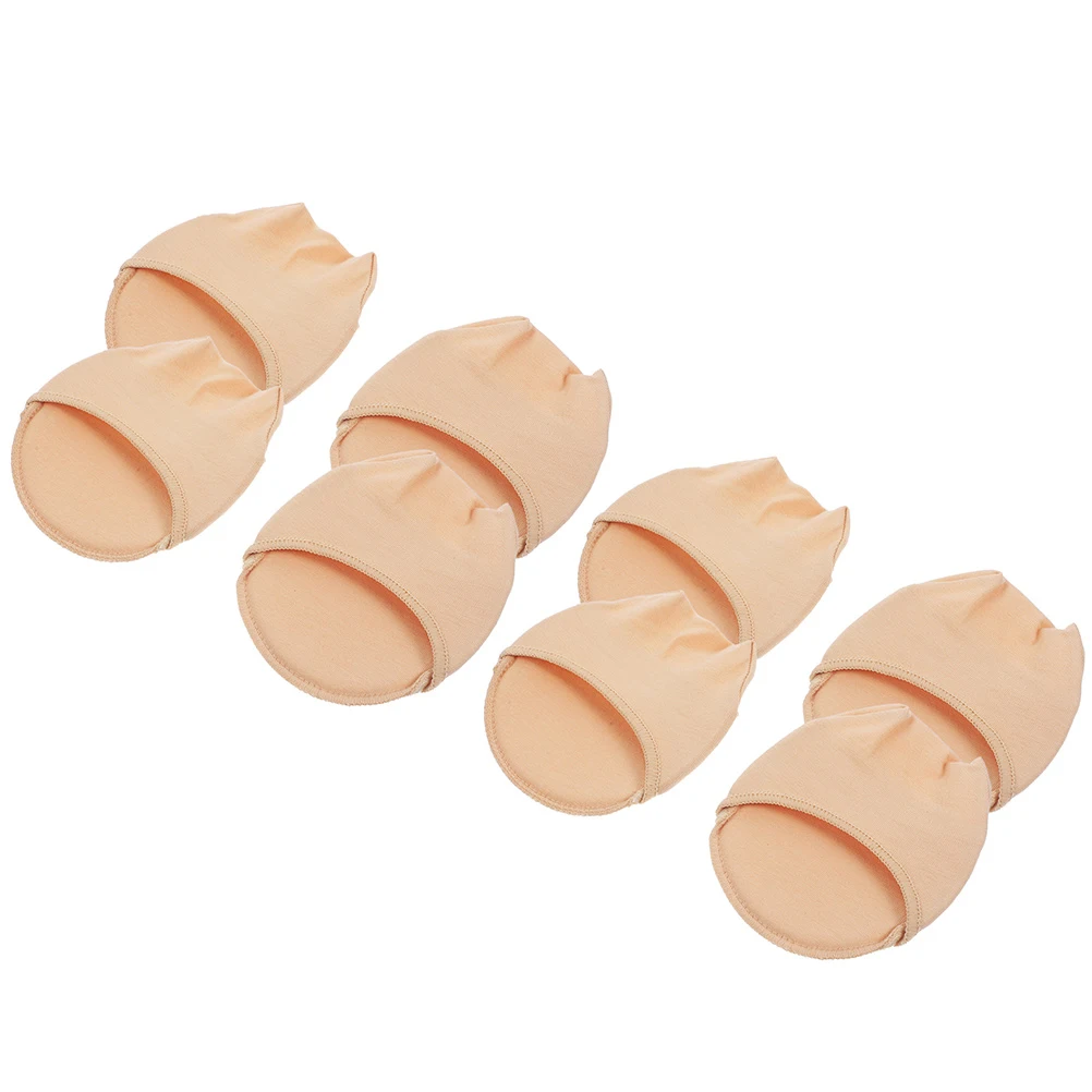 

4 Pairs Anti-slip Front Foot Mat Toe Topper Liner Women Half Seamless Forefoot Non Slip Half Socks Breathable Comfortable