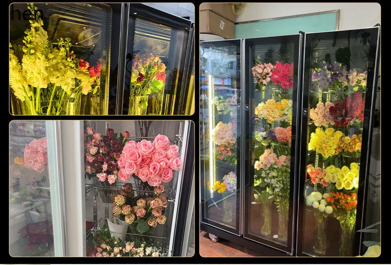 HXL Fresh Flower Preservation Cabinet Commercial Large Capacity Air-Cooled Fresh Flower Display Cabinet Frost-Free Freezer