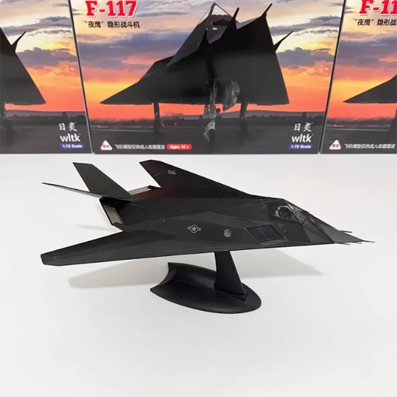 WLTK 1/72 F117 F-117 Nighthawk Stealth Fighter Alloy Aircraft Military Aviation Model Collection Display Boutique Decoration