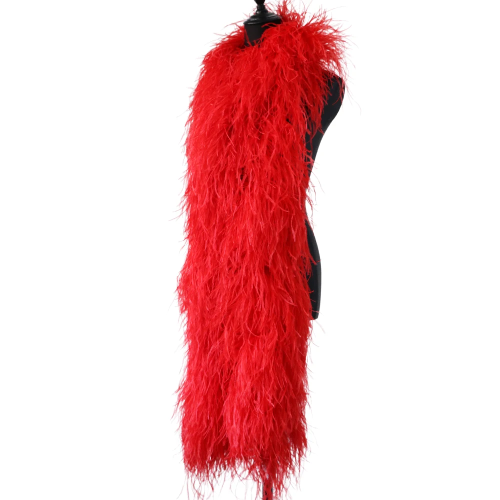 20ply Fluffy struzzo Feather Boa scialle Natural struzzo plume decorazione sciarpa a nastro per abiti da sposa accessori personalizzati