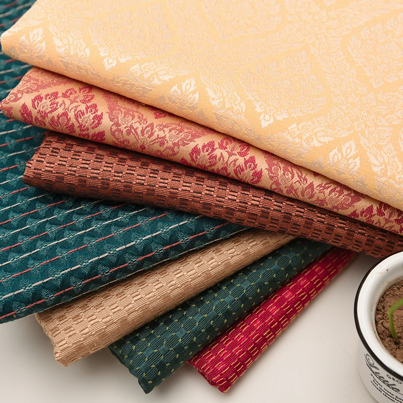 Sofa Fabric European-Style High-Grade Jacquard Cloth Soft Bag Background Wall Cloth Cushion Pillow Clothing Craft Fabric