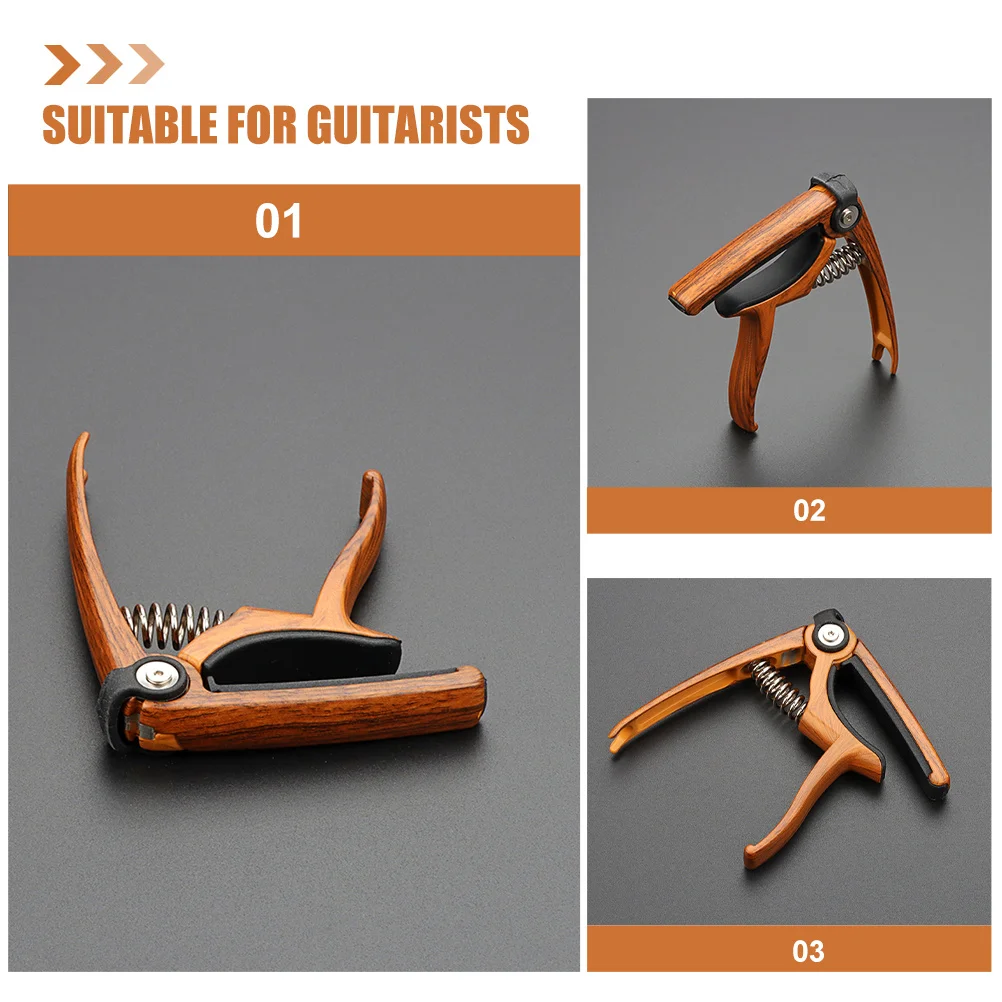 

Guitar Capo For Acoustic Electric Guitar Zinc Alloy Adjustable Tension Lightweight Portable Clip On Accessory Instrument