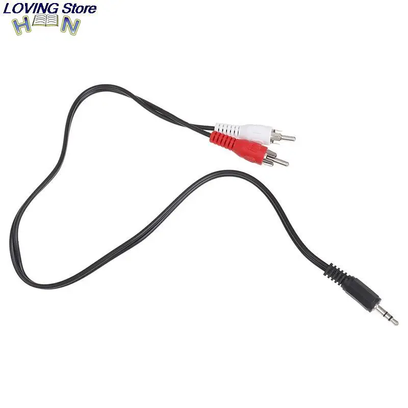 0.5M 3.5mm Jack To 2 RCA Audio Cables 3.5 Male To RCA Male Gold Plated Coaxial Aux Cable For Laptop TV DVD Amplifier new