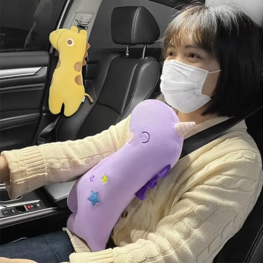 

In The Car with Children Sleeping Accessories Seat Belt Protective Cover Baby Neck and Shoulder Adjuster Pillow