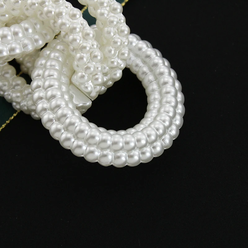 TINBERON DIY Pearl Bag Chain Strap Fashion Bag Accessories Handbag Handle Strap Wrist Short Chain belt Acrylic Pearl Chain Strap