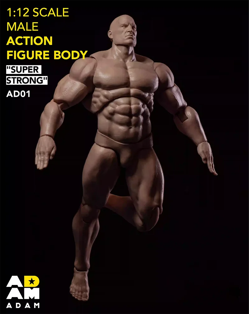MUFF SPEELGOED ADAM 1/12 Mannelijke Sterke Spiergewricht Lichaam 6 ''Super Flexibele Comic Soldaat Action Figure Body Pop