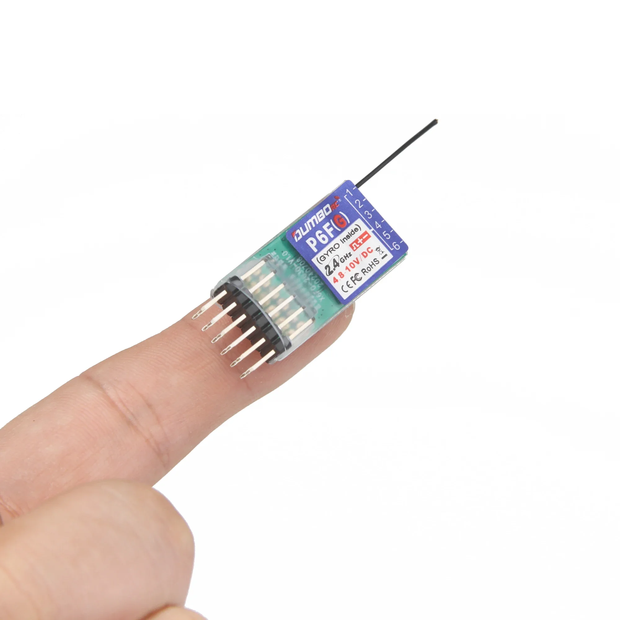 DUMBORC P6F P6FG Mini Receiver 6CH 2.4GHz With/Without Gyro RX for RC Transmitter X4 X6 DDF350 Remote Control Car Boat Tank