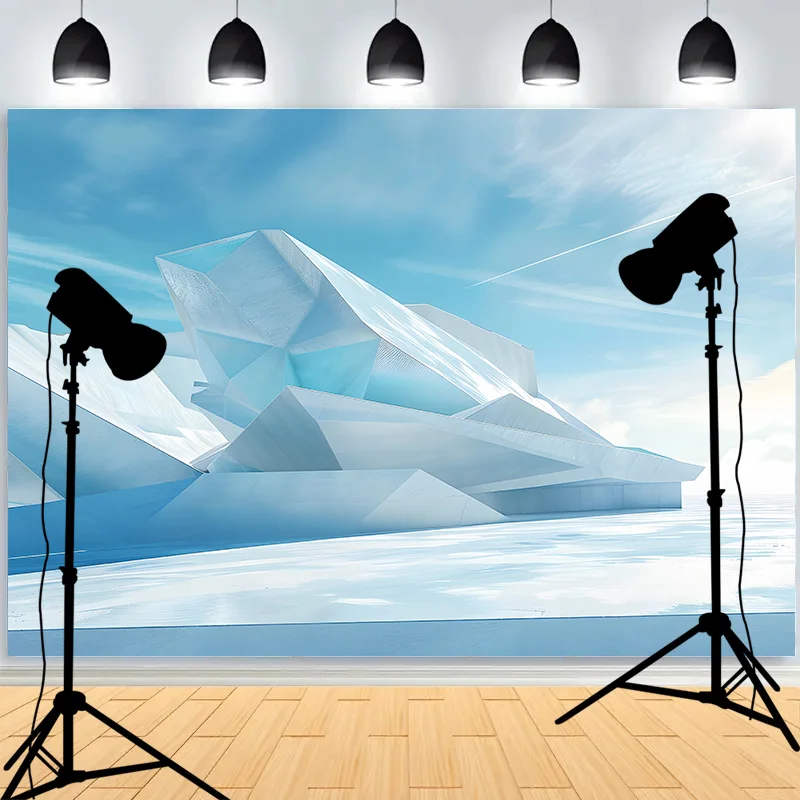 Blue Sea Waves Beach Coastline Photography Background  Sea  Breeze Sunset Glow Seagulls Sunlight Studio Backdrops DW-43
