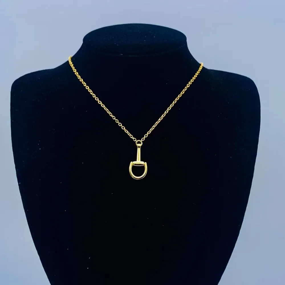 

Классическое ожерелье с двойной буквой G, ретро-ожерелье, женское латунное ожерелье, новинка 2025, украшения на шею