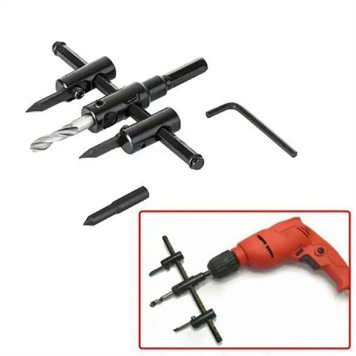 A013 Woodworking Opener Adjustable Wood Circle Hole Cutting Diameter 30-200mm Saw Cutter Tool Drill Bit Hole Punching Tools