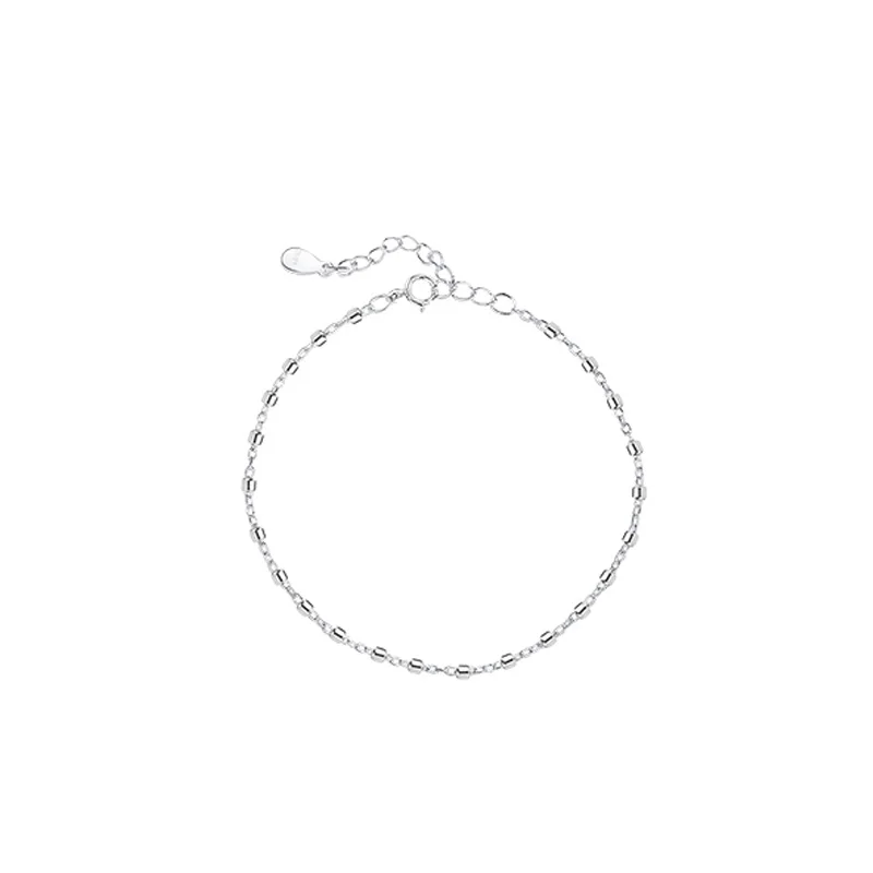 S925 Sterling Silver Water Wave Chain Bracelet Set Starlight Shines Brightly Ladies Gift Pair Fine Jewelry Accessories Wholesale