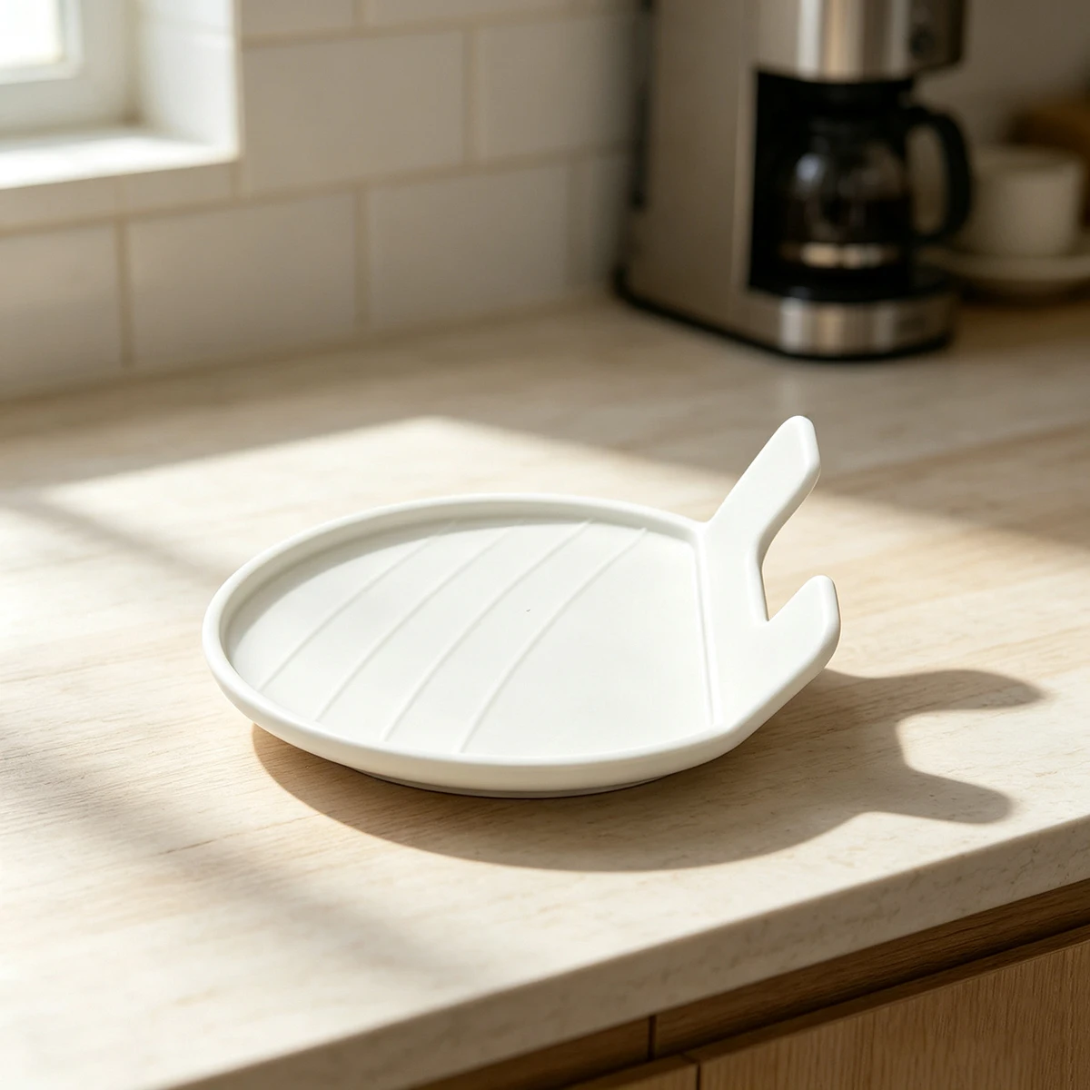 3D Printed Kitchen Spoon Holder, Heat-Resistant Non-Slip Countertop Draining Rack for Spatulas, Household Stove Spoon Rest, Easy-To-Clean Kitchen Utensil Storage Base