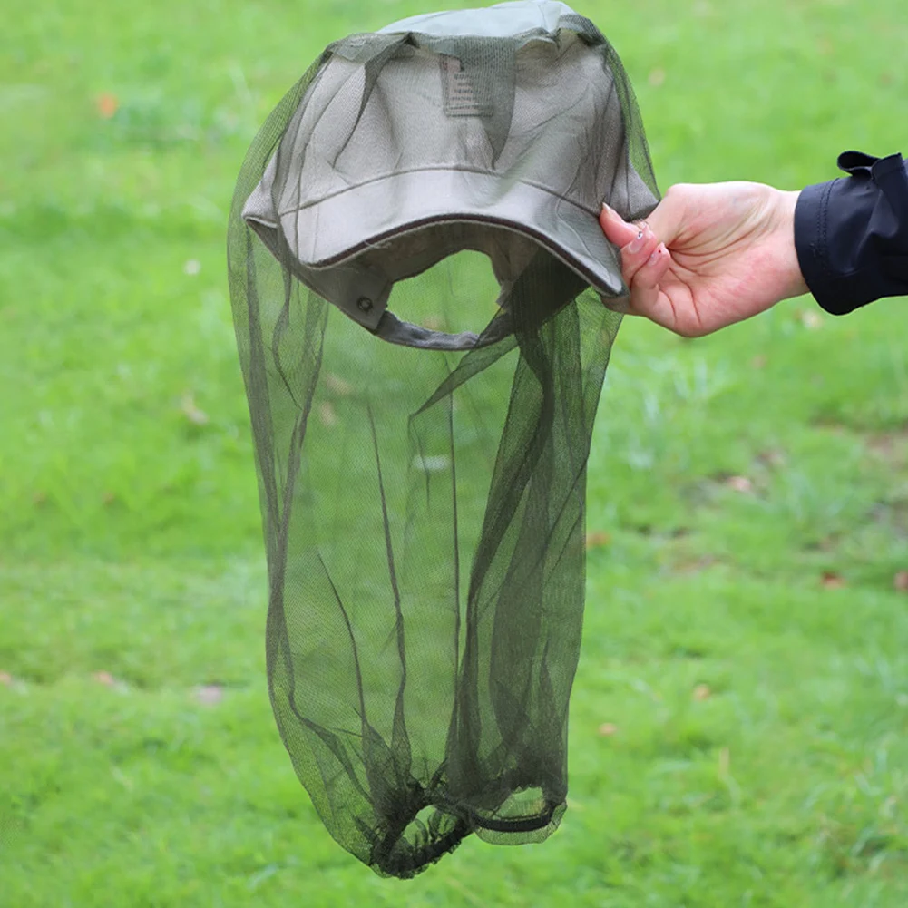 1/2 PCS Face Head Protector Anti Mosquito Insect Hat Net Mesh Head Net Midge Net Hat Head Cover for Outdoor Camping Fishing