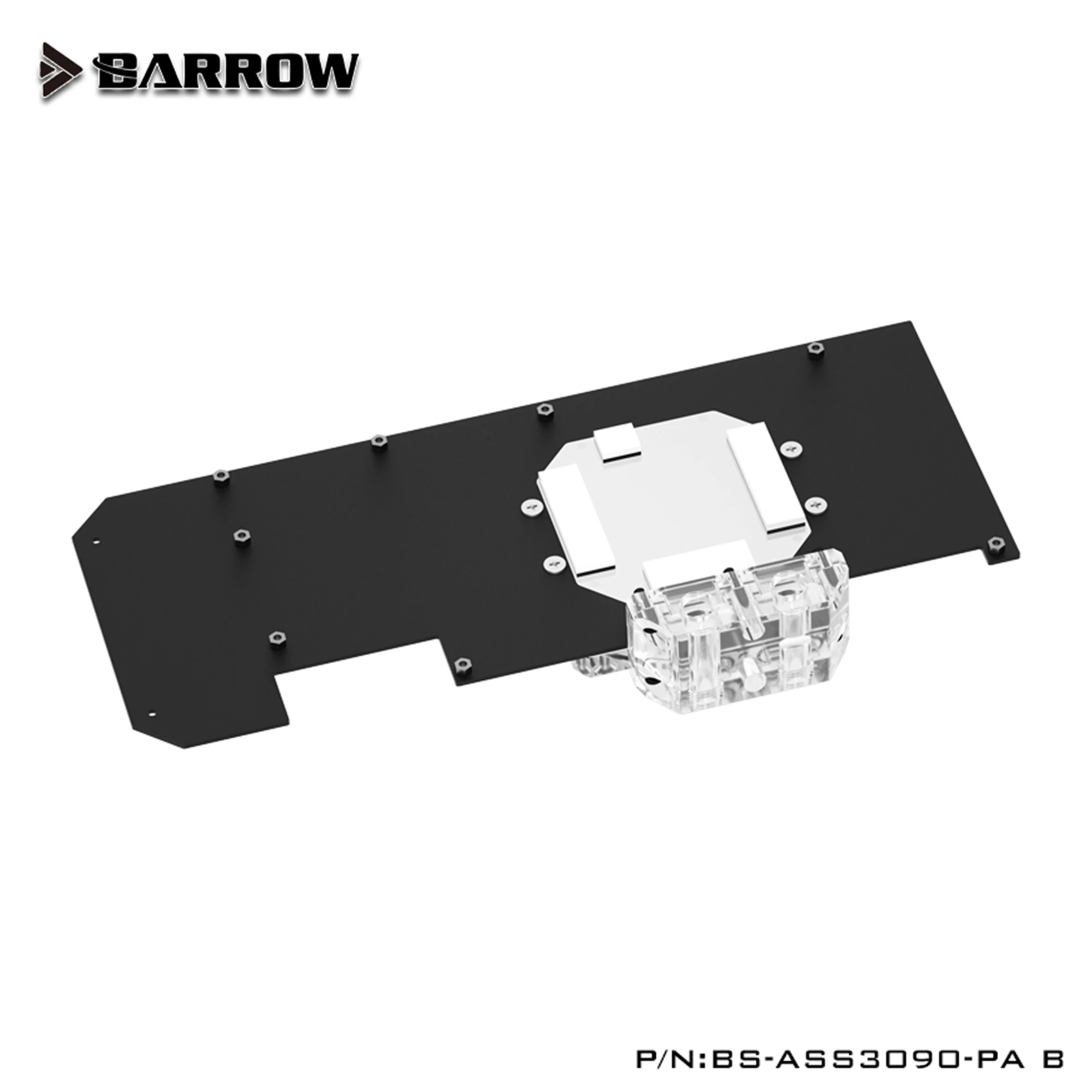 BARROW Active Cooling Water Block Full coverage use for ASUS ROG STRIX RTX 3090/3080 GAMING GPU Card With Backplate 5V A-RGB