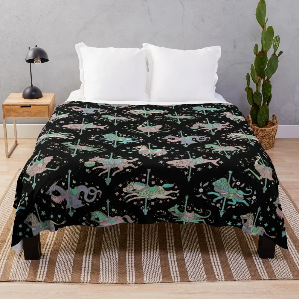 

Carousel — dark Throw Blanket anime manga Decorative Beds Blankets