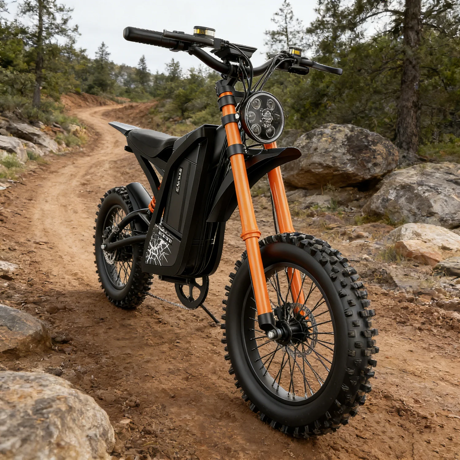 

JUNFUN Electric Dirt Bike for Adults Teens with 2500W Motor, 25AH 35MPH 80Miles Range E Bike, 16" Off-Road Tires for Snow, Sand
