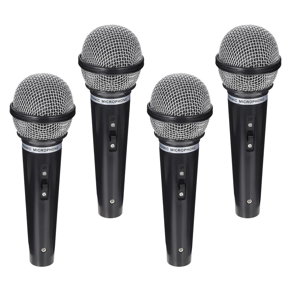 4 Pcs Toy Microphone for Kids Simulation Mini Plastic Toddler Pretend Interesting Prop