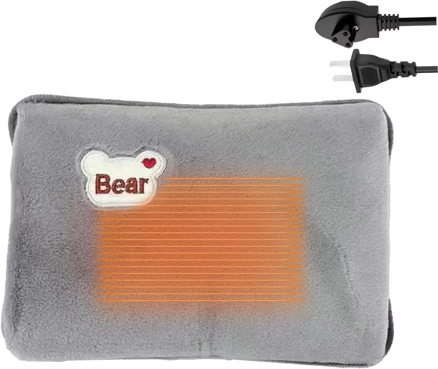 Dual Output 2-Pin Electric Charger for Hand Warmers 60cm Length Copper Wiring Black Housing Portable Lightweight
