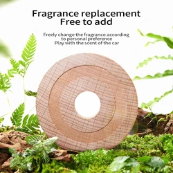 2pcs Beech Wood Chips Car Air Freshener Tablet Replacement Aroma Solid Wood Perfume for Car Essential oil Purifier Accessories
