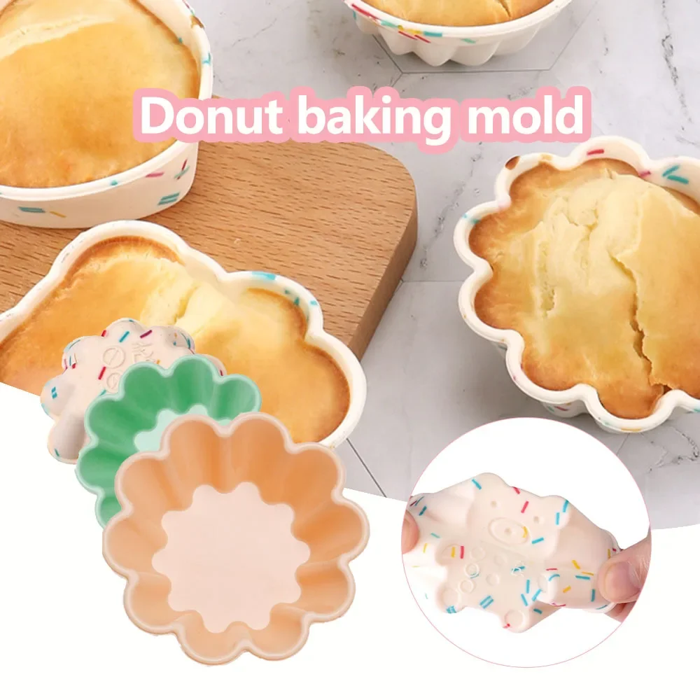 New Steamed Rice CakeCup Thickened Egg Tart Cup Silicone Easy Release Cleaning Silicone Muffin Chiffon Mold Baking Silicone Mold