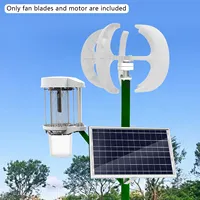 600W Lantern-Style Vertical Axis Wind Turbine 24V Magnetic Levitation Generator w/ IP67 Controller & 5 Nylon Blade (2m/s Start)​