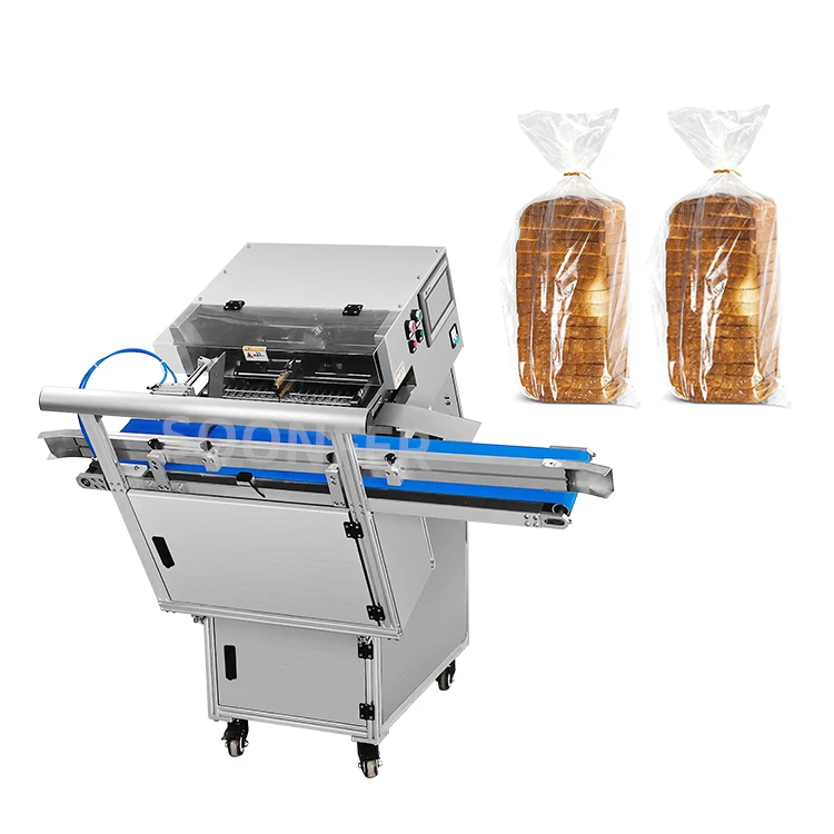 Easy to operate semi auto plastic bag toast croissant bread twist tie packing machine