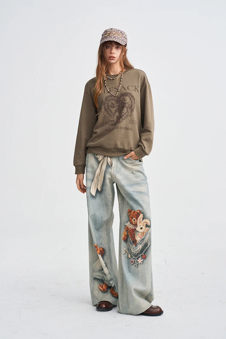 ELFSACK Damen-Sweatshirt mit Grafik- und Slogan-Print, Alltags-Outdoor-Oberteil – Detail 21