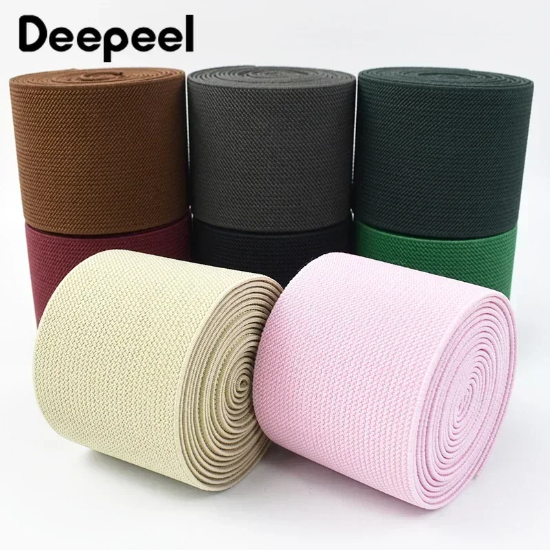 1Meter 60mm Colored Soft Elastic Bands 1.8mm Thick Belt Clothing Stretch Tape Bag Strap Decor Rubber Band DIY Sewing Accessories