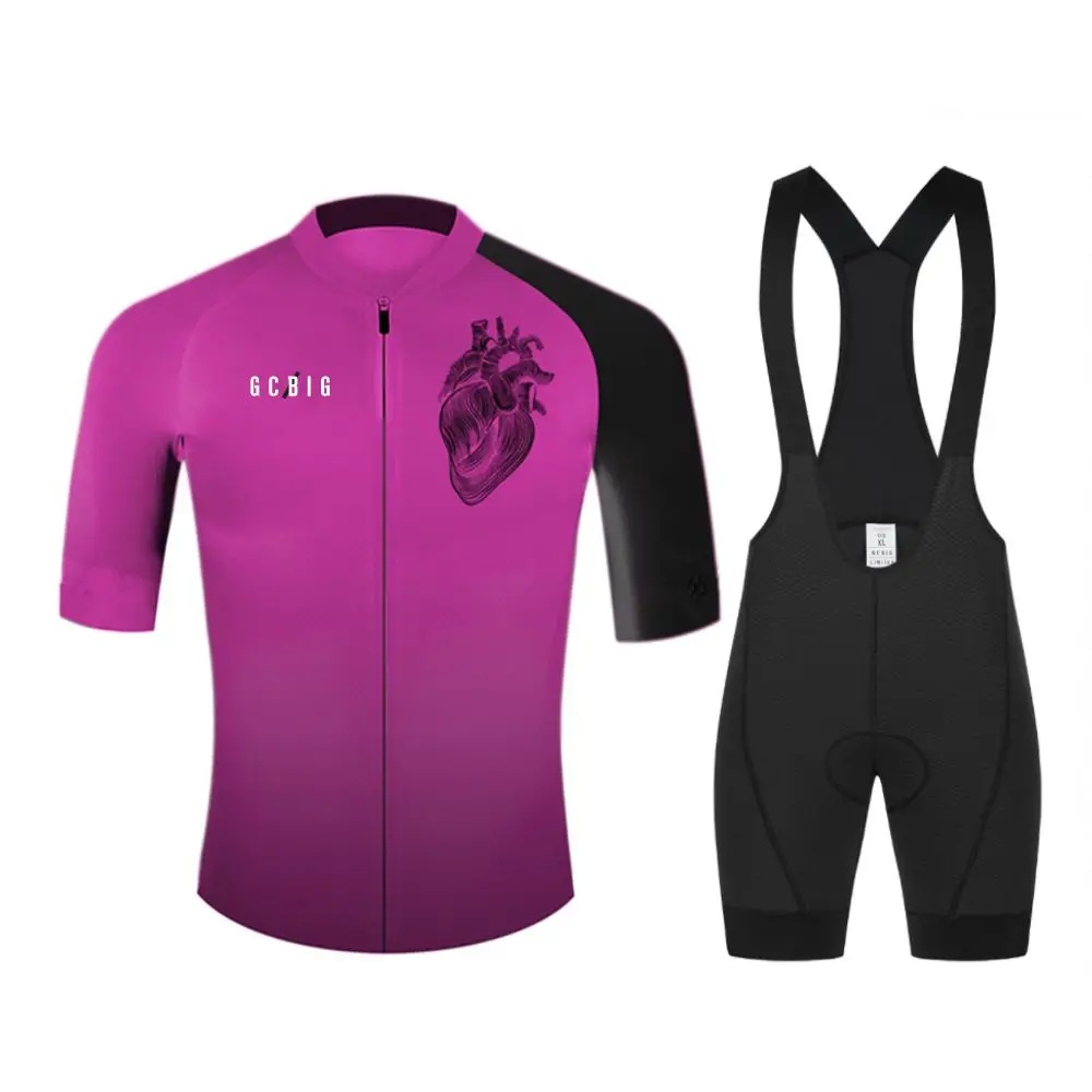 GG High Quality Cycling Jersey Team Mens Summer Road Set Bicycle Clothing Culotte Sets Bib Shorts Ropa De Hombre Laser Cutting