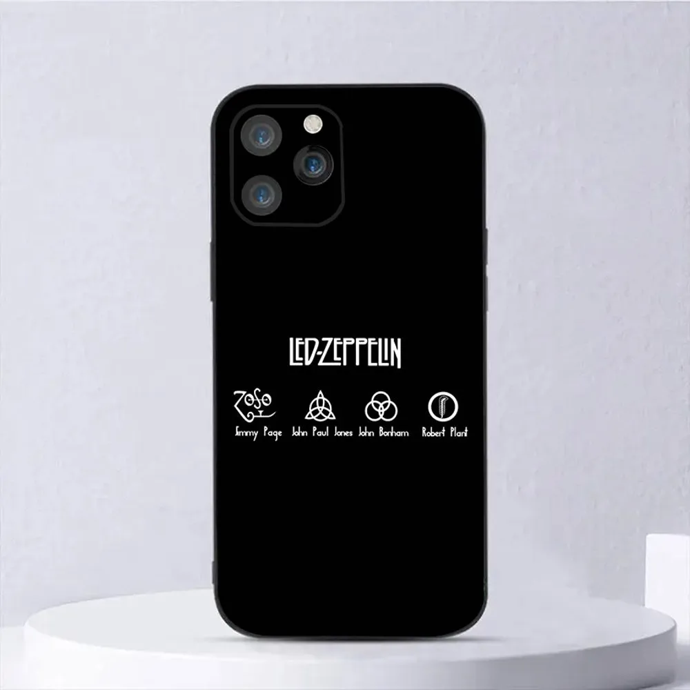 L-Led band Z-ZeppelinS Phone Case For iPhone 15,14,13,12,11,Plus,Pro Max,XS,X,XR,SE,Mini,8,7 Soft Silicone Black Cover