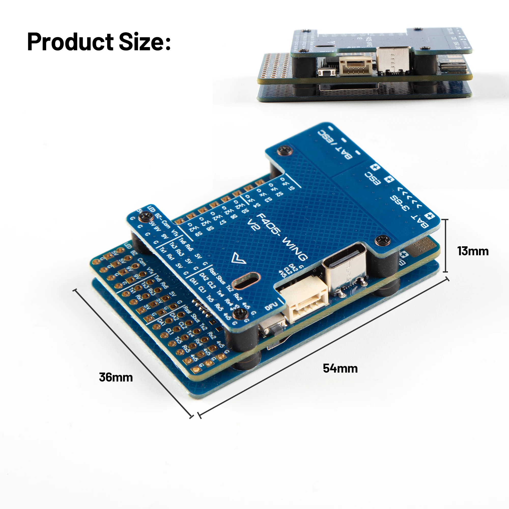 F405 WING V2 FC Flight Controller STM32F405RGT6 Built-in ICM42688P OSD SD Slot USB Type-C  ArduPilot/ INAV Firmware for RC Drone