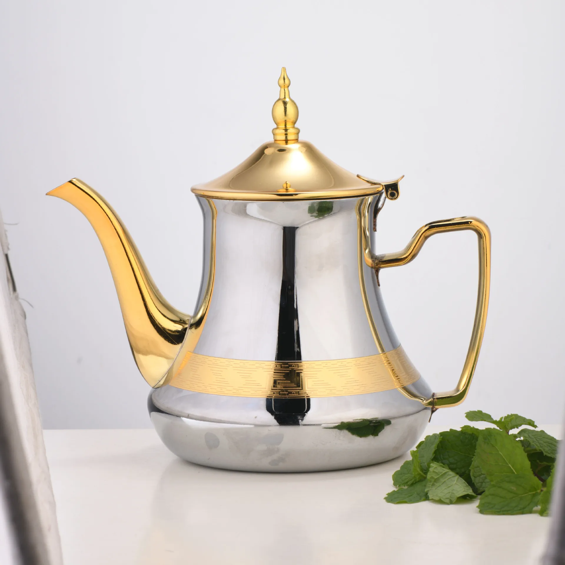 Thick Stainless Steel Heatproof Coffee Pot Kit Middle East Moroccan Hospitality Brewing Vessel