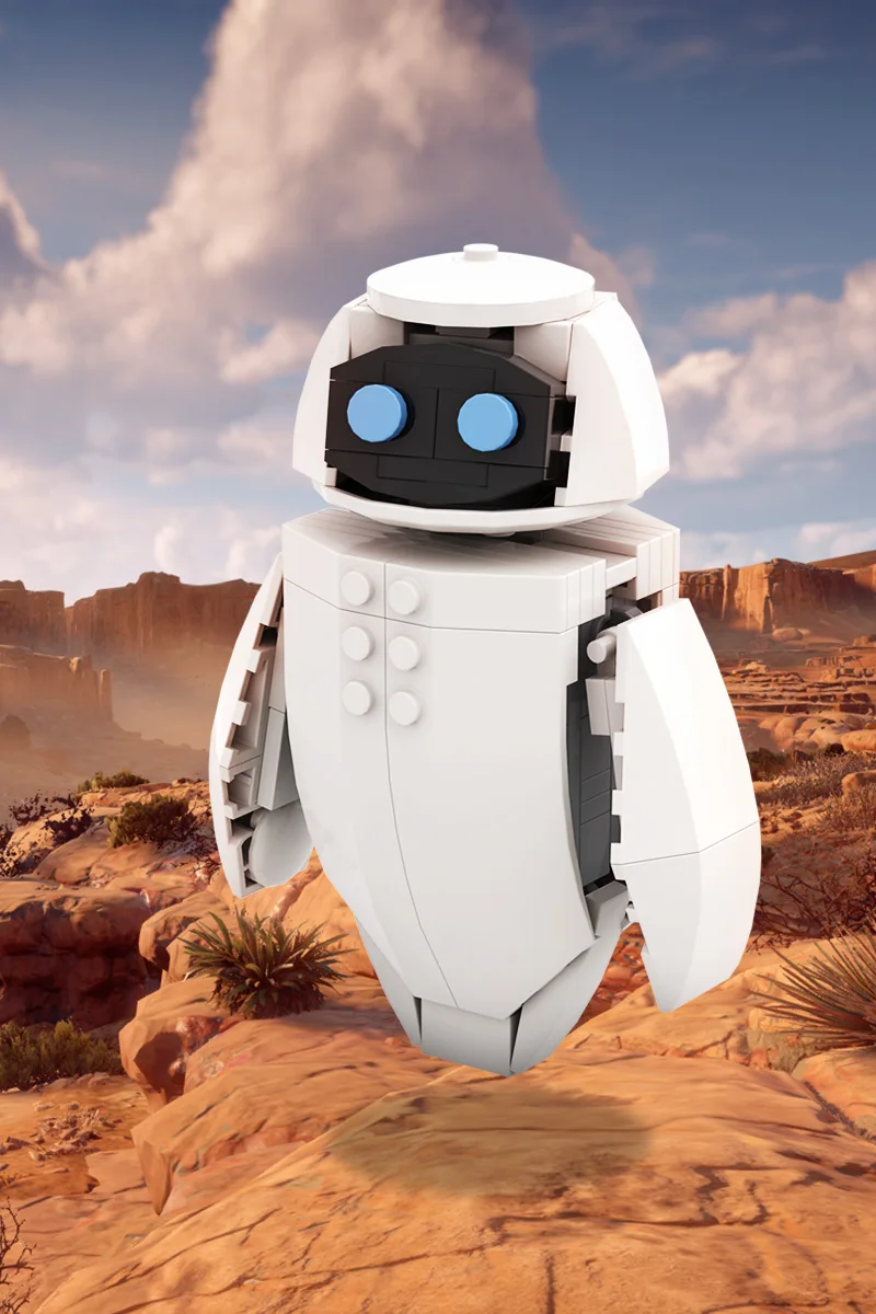 

Gobricks MOC Movie Robot Eve Building Blocks Model White intelligent Robot Eve Brickheadz Assembly Toys Kids Birthday Gifts