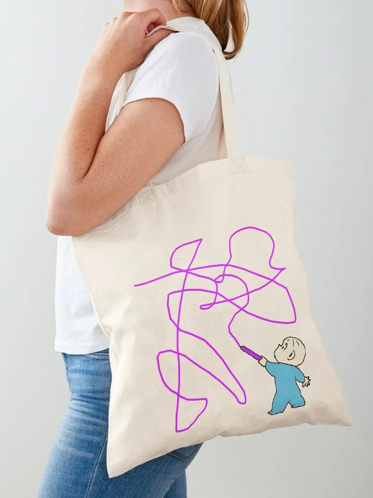 Harold and the purple crayon Tote Bag large size bags sacs de shopping Beach bag tote bags men