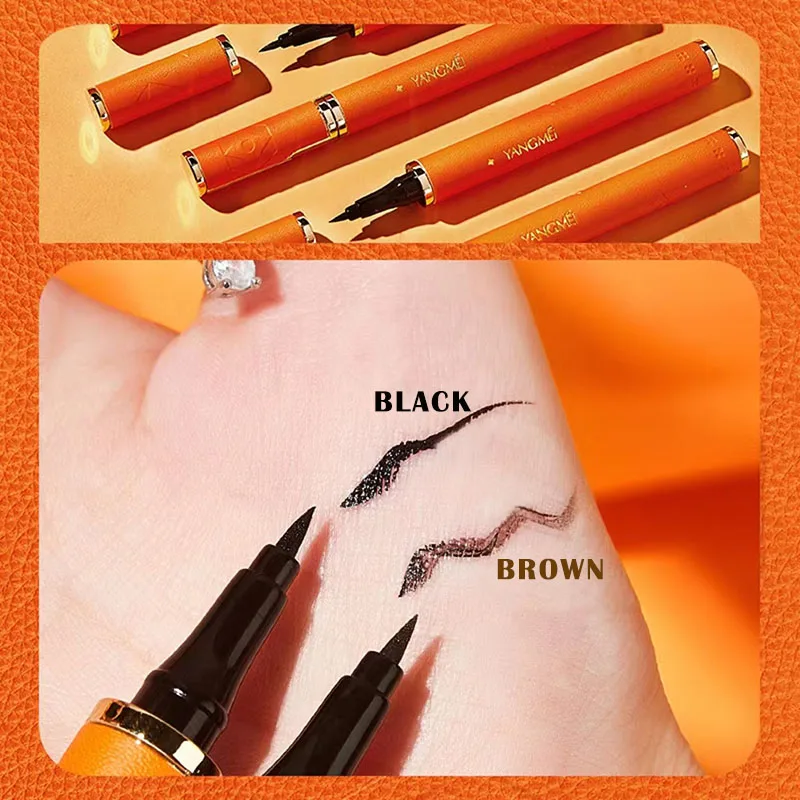 YANGMEI Black Brown Liquid Eyeliner Pen Waterproof Long-lasting Smooth Eyeliner Sweat-proof Not Easy To Smudge Eyeliner Cosmetic