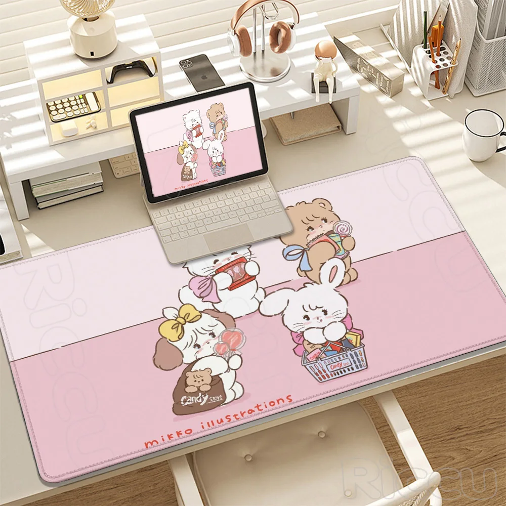 HD Esports PC peripherals kawaii Mikko Cartoon Mouse Pad Desk Mat With Pad Gaming Accessories Prime cute Gaming XXL Keyboard Mat