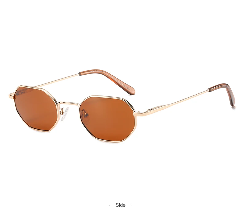 Zenottic retro kleine polygon polarisierte sonnenbrille frauen metall uv400 sonnenbrille männer blend freie uv400 brille treiben brillen – Detail 18
