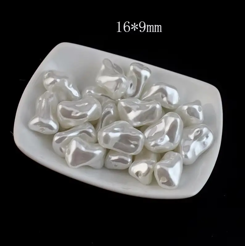 20 Pieces Special-shaped Baroque Imitation Pearl Irregular Resin Loose Beads DIY Earrings Necklace Pendant Accessories